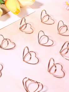 Bộ 12/36 kẹp hình trái tim và số, giá đỡ thẻ phù hợp cho đám cưới, văn phòng, bàn ăn, giá đỡ số bàn cưới hình trái tim, khung ảnh mini, tiệc cô dâu, tiệc tùng và trang trí nhà cửa. - Xem 5