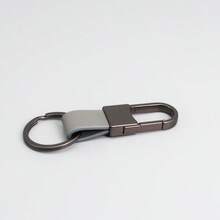 1pc Men's Metal & Leather Key Chain, Minimalist Car Key Holder - Multicolor - View 14