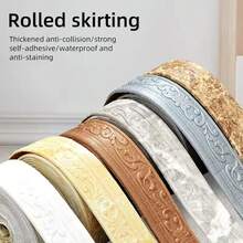 1pc Self-Adhesive Baseboard, Decorative Trim, Door Frame Edge Protector, Home Decor Enhancement, Decorative Border Trim - B - View 7