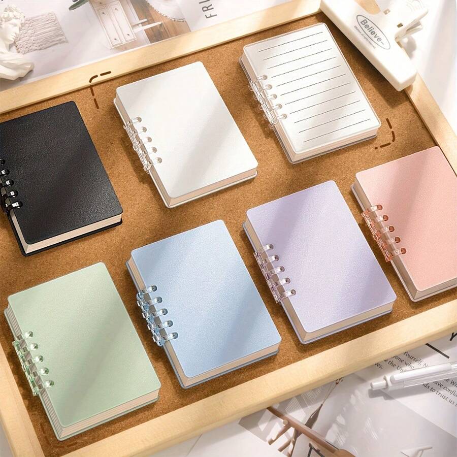 1/7 cuốn sổ tay bỏ túi di động, khổ A7, bìa rời, họa tiết hoạt hình/cầu vồng cổ điển, dùng để ghi chú, nhật ký, lập kế hoạch, đăng ký, sắp xếp văn phòng phẩm. - Nhiều màu - Xem 1