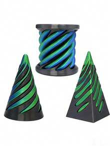 1pc 3D Printed Rotating Stress Relief Toy - Multicolor - View 1