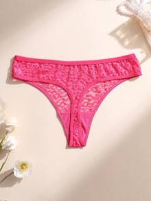 2pcs/Set Plus Size Women Sexy Low Waist Seamless Leopard Lace Patchwork Panties, Soft Breathable Casual Underwear For Daily, Sports, Yoga - Multicolor - View 10