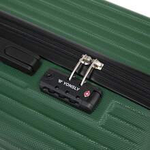 YONSLY Lightweight 2‑Piece Suitcase Set 24/28 Inches With 4 Wheels 360° Mesh Pocket TSA Customs Lock YKK Double Repair Zipper Suitcase For Vacation - 深綠 - 查看 5