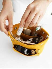 Women's Multi-Functional Bag, Bag-In-Bag Insert Organizer, Small Bucket Bag, Bag Shaper, Inner Bag, Lining Bag, Inner Pocket Cosmetic Pouch, Storage & Organizer Bag, Multiple Colors Available, Handmade & Portable - Multicolor - View 5