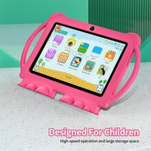 7-Inch Children's Educational Tablet PC, 4GB RAM + 64GB ROM, Quad-Core 1.3GHz, Android 13, 1280x800 HD IPS Display, 2MP+5MP Cameras, 4000mAh Battery, WiFi, Parental Control, Educational Games, ABS Plastic + Silicone Material (Includes: Package Box, Data Cable, Manual, OTG, SIM Pin) - Multicolor - View 6