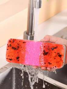 Super Absorbent 12-Layer Ultra-Fine Fiber Sponge Block, Tearable Multi-Layer Sponge Cleaning Wipe Rainbow Cleaning Cloth, Department Sponge Scrubber, Kitchen Cleaning Rag, Cleaning Supplies, Dish Cloth Tear-Resistant And Reusable, Durable For Cleaning Kitchens, Bathrooms, Etc. Soft When Wet, Multi-Color Rainbow Design, Easy To Clean - Multicolor - View 5