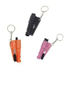 Martillo de para coche, 3 en 1: Rompedor de ventanas de coche, martillo de de emergencia, llavero con martillo de - C - Ver 2