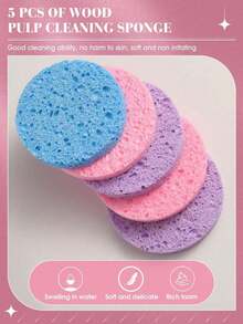 Soft & Skin-Friendly Facial Cleansing Powder Puff, Essential For Daily Use - Multicolor - View 4