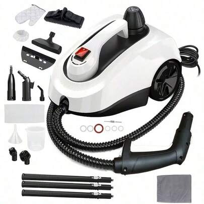 1800W High Temperature High Pressure Portable Steam Cleaner, Steam Mop, With 5M Extra Long Power Cord, For Home Floor Cleaning, Grout, Upholstery, Auto Detailing, Carpets - 220V-240V