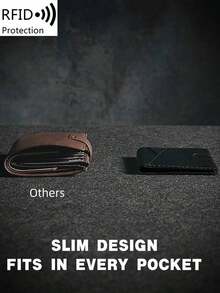 MIYIN Men's Anti-Theft Slim Wallet & Card Holder - With 2 ID Window Fashion Thin Bifold Multifunction Credit Card Holder Men Front Pocket Wallet For Everyday Carry Carbon Fiber Blocking Bifold Wallets Minimalist Casual The Ideal Gift Boyfriend /Father/Husband Birthday Gifts Anniversary On Valentine Day Gifts Father's Day Gifts For Men Wallet Purse Wallet Small Wallet Men Wallet Leather Rfid Wallet - Red - View 7