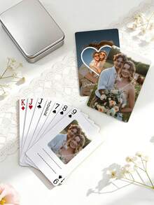 Custom Wedding Playing Cards,Customize Photo And Text,Wedding Playing Cards,Custom Poker Deck,Reception Game, Party Favors, Icebreaker, Celebrate Togetherness, Take-Home Keepsake Gift,Anniversary Gifts,Couple's Photo Deck,Gift For Him,Wedding Playing Cards,Blank Playing Cards,Birthday Cards - Multicolor - View 6