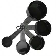 Bộ 5/10 cốc và thìa đong bằng nhựa, dụng cụ đong nướng bánh, bộ cốc và thìa đong có vạch chia, thích hợp cho nguyên liệu khô và lỏng - Đồ dùng nhà bếp - Dụng cụ làm bánh - Nhiều màu - Xem 9