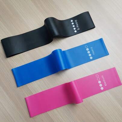 Resistance Bands For Working Out, Exercise Bands Resistance Bands Set With 3 Resistance Levels, Multi-Colored Workout Bands For Indoor & Outdoor Fitness, Leg Strength Training, Yoga