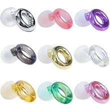Nút bịt tai chống ồn bằng silicon, được mạ điện hoàn toàn mới, kèm theo 3 kích cỡ nút tai thay thế khác nhau, có thể giặt được, thoải mái và không gây đau, có thể tái sử dụng. - nhiều màu - Xem 12