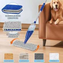 Double-Sided Mop Pads For O-Cedar ProMist MAX Spray Mop - Reusable Microfiber For Kitchen Bathroom Tile Cleaning - Washable Absorbent Chenille For Hardwood Laminate Floor Cleaning - Miếng lau nhà - Xem 5