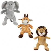 Safari Trio 35cm Plush - Elephant, Giraffe, Hippopotamus, Lion, Monkey - Gift Toy, Cute Animal Friends, Same As Photo, Jungle Kingdom, Madagascar - 大象長頸鹿獅子三人組 - 查看 9