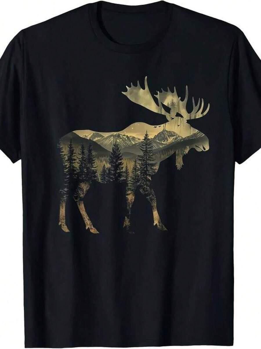 Men Outdoor Tees & Tanks - Black - View 1