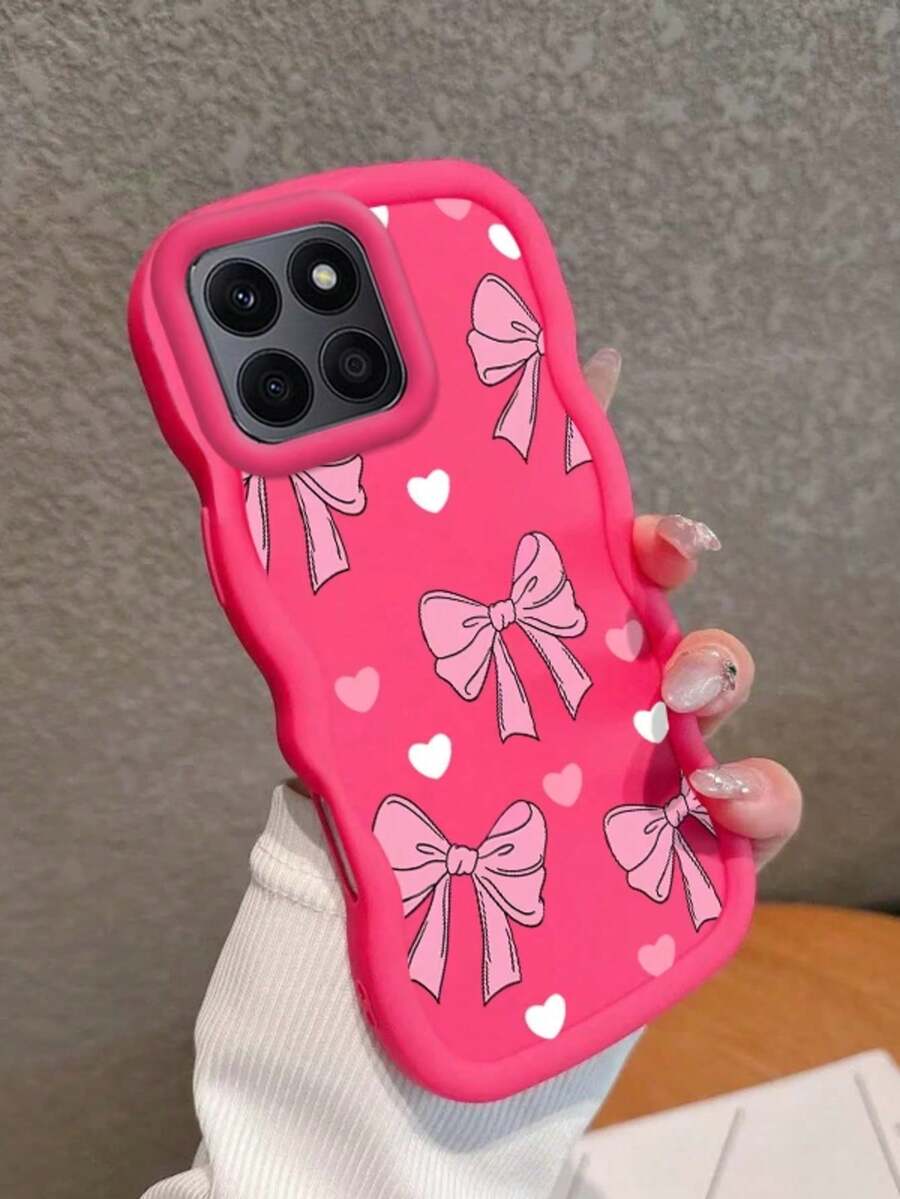 1件彩繪蝴蝶結與愛心圖案馬卡龍手機殼,相容於 (國際版) Galaxy S25, S24, S24Plus/S24+, S24Ultra, S24FE, S20, S21, S22, S23, S22Ultra, S22, S21 FE, S20 FE, A56, A55, A54, A36, A35, A34, A26, A17, A15, A14, A13, A06, A05S, A05, A04E,相容於 Redmi Note14/13/12/11/10/9,相容於 Honor X9C/X9B/X9A/X9/X8B/X8A/X8/X7B/X7A/X7/X5B/X6S/X6A/X6 - 玫紅色 - 查看 1