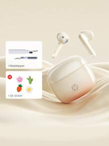 HP H10J 无线耳机 | 蓝牙 5.4 | IPX4 防水 | 30 小时续航 | 内置麦克风 | 附赠清洁笔和 3D 贴纸 - 查看 1