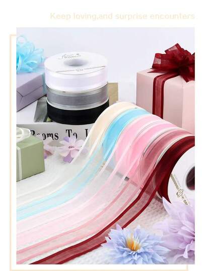 25 thước/cuộn, ruy băng hình bông tuyết, chất liệu giả lụa, bán trong suốt, thích hợp để gói quà Giáng sinh, trang trí đám cưới, làm bánh, phụ kiện tóc và đồ thủ công DIY, đồ dùng tiệc tùng, trang trí nơ, vải trong suốt, viền trang trí, kết cấu mịn, vải nhẹ, ruy băng thủ công, lập kế hoạch sự kiện