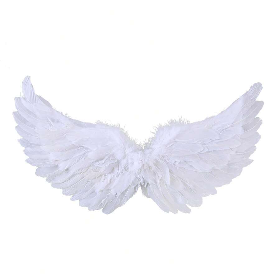 Fairy Wings, 23.6 Inch Stage Show Christmas Costume Angel Wings With For Princess Party Cosplay In White, Pink, Blue, Purple - Pure White - View 1
