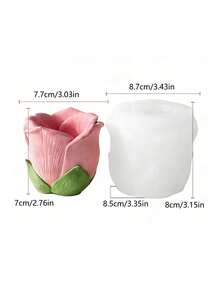 1pc Lotus Shaped Candle Mold Silicone Candle Mold, Suitable For DIY Tea Candle, Scented Candle, Resin Crafts And Jewelry Box, Elegant Floral Home Desktop Car Decor Holiday Gift Silicone Mold - A - View 11