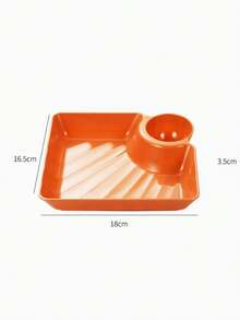 Bộ 4 hộp đựng thực phẩm tái sử dụng - Đĩa ăn, đĩa khoai tây chiên, đĩa sushi, đĩa bánh bao, đĩa tráng miệng vuông, đĩa đựng nước sốt. - Nhiều màu - Xem 5