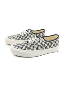 Vans男鞋女鞋Authentic VR3笑臉開口笑棋盤格印花帆布鞋休閒鞋VN000BVWKIG - 黑色 - 查看 2
