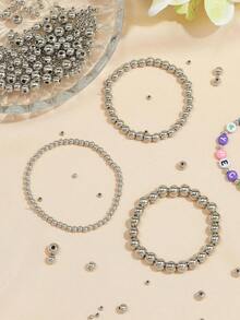 3/4/6/8毫米金银色光滑圆珠套装，CCB圆形隔珠，适用于珠宝制作，DIY手链项链珠宝制作材料，珠宝制作套装 - CCB KIt - 查看 8