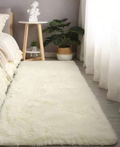 Tapete Passadeira Felpuda 1,30 X 0,50 m Macia Para Quarto Corredor Beira de Cama