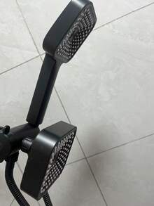 Bộ vòi sen vuông 4 inch kèm van chuyển hướng và ống dẫn nước 2 chức năng - Đen-1 cái - Xem 3