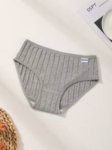 9PCS Women's Solid Color Stripe Cotton Panties Low Waist Comfortable And Breathable Panties For Women Daily Wear Sports Yoga Cheeky Briefs Sports - 彩色 - 查看 6