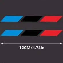2pcs Blue Or Red Car Windshield Wiper Stickers | Auto Decorative Decals, Car Body Scratch Protection Cover, Self-Adhesive Vinyl Material, Matte Finish - 2pcs - View 11