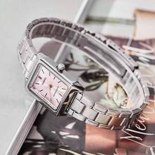 Casio 女款復古粉色方形腕錶 LTP-V007D-4E，薄鋼錶帶礦物玻璃 日常防水 極簡辦公正裝手錶 - 均碼 - 查看 7