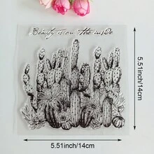 手工制作的DIY剪贴簿印章/封印章,带有透明植物图案,适用于相册、卡片装饰 - 植物 - 查看 25