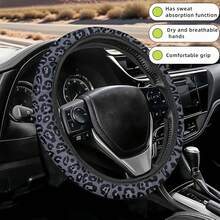 Fashionable Leopard Print Steering Wheel Cover Accessory - Multicolor - View 10
