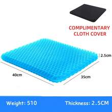 Gel Cushion Summer Breathable Honeycomb Design Pressure Relief Back Tailbone Pain - Home Office Wheelchair Chair - 方形厚 550 - 查看 10
