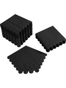 40/20pcs 5 X 5 Inch Cocktail Napkins, Double Layer Scalloped Edge Dessert Napkins, Folded Disposable Napkins, Birthday Decoration, Paper Napkins, Suitable For Dinner, Wedding, Birthday Party, Bridal Shower, Anniversary, Reception And Other Events, Cleaning Supplies, Home Supplies, Cleaning Supplies, Household Paper Napkins, Wedding Napkins, Wedding Decoration, Birthday Party Supplies, Party Supplies - A - View 9