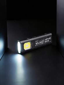 1pc Portable LED Keychain Flashlight With COB Side Light, USB-C Rechargeable Mini Flashlight, EDC Pocket Lantern, Floodlight Work Lamp, With Magnet, Camping Equipment - Black - View 11