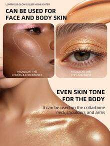 USHAS 多用途高光液，面部及身体提亮液，修容提亮三效合一，轻盈不卡粉，打造透亮光泽，全身均可使用 - #05 - 查看 4