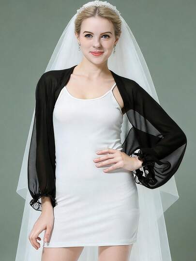 Áo choàng cardigan voan mỏng nhẹ màu trơn dành cho nữ, tay dài, kiểu dáng thường ngày, thích hợp mặc ngoài bikini đi biển, thoáng khí, chống nắng.