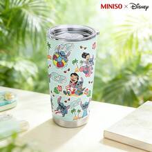 MINISO X Disney Lilo & Stitch All-Over Print 20oz Insulated Tumbler, Stainless Steel Vacuum Insulated Car Cup With Lid, Reusable Travel Mug For Hot & Cold Drinks, And Durable - 彩色 - 查看 1