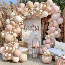 115Pcs Dusty Pink White Nude Balloon Arch Kit,With Gold Metallic Balloon For Valentines Day Boho Engagement Wedding Bridal Shower Birthday Decorations Baby Shower Party Decor. - Multicolor - View 4