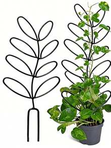 塑料植物支撑杆，适用于植物造型，室内外植物支撑柱，绿色植物支架，适用于盆栽番茄、牡丹、百合、玫瑰等植物、花卉、蔬菜。 - 多色 - 查看 5
