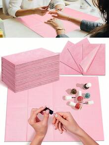 Disposable Nail Table Cover, Waterproof, Oil-Proof, Leak-Proof, Foldable, Cleaning Mat, Dental Bib, Suitable For Salon, Clinic, Nail, Dental Or Medical Use, And Nail Table Cover Supplies - Multicolor - View 9
