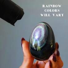 1pc Natural Rainbow Obsidian Crystal Free Form, Featuring Naturally Shimmering Rainbow Hues With A Polished Finish. Ideal For Elegant DIY Jewelry Making, It Makes A Perfect Crystal Gift For Loved Ones. An Excellent - Multicolor - View 5