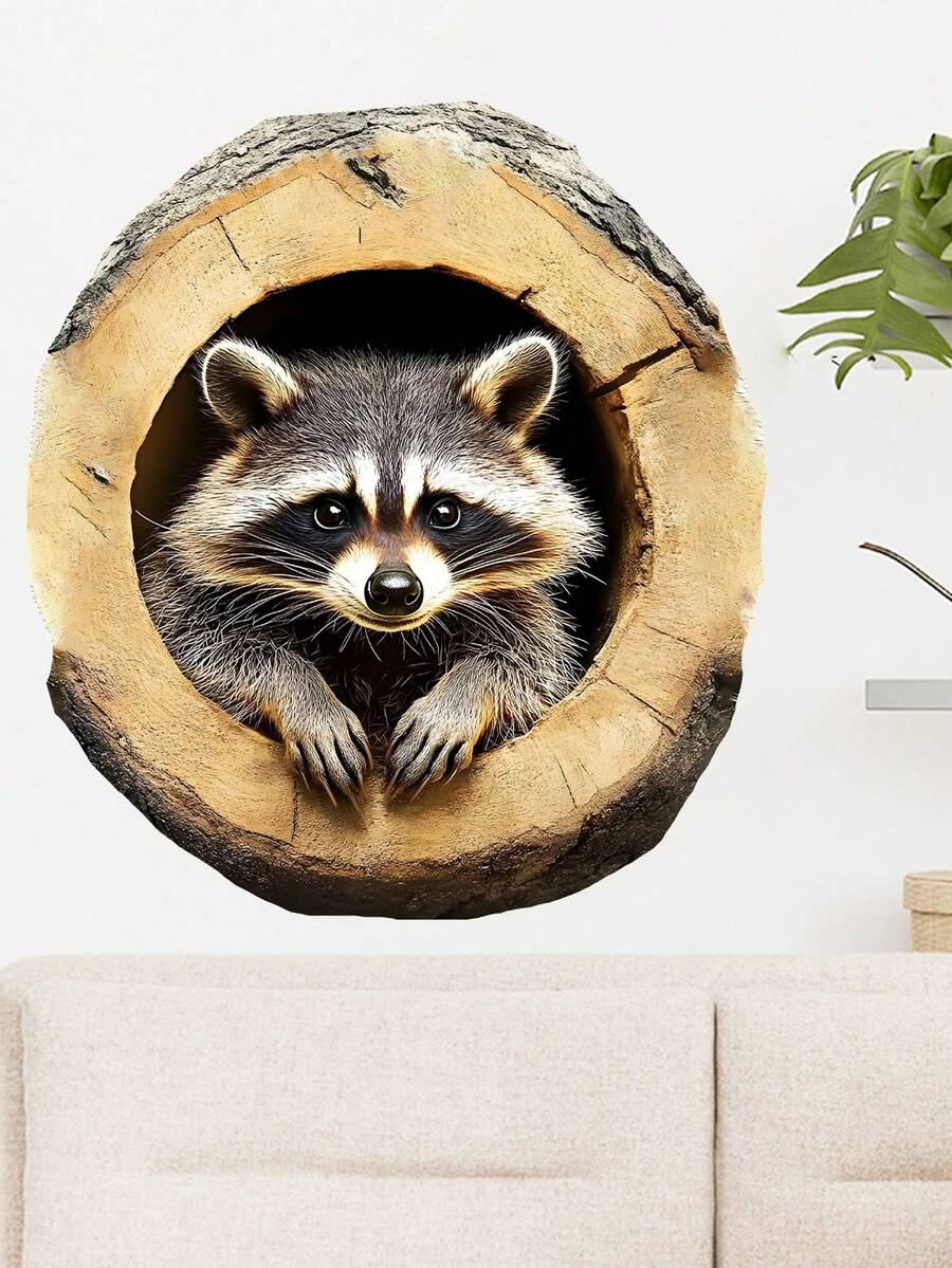 Hình dán tường 3D hình gấu trúc sống động như thật, có thể tháo rời, dùng làm phông nền cho phòng khách, phòng ngủ, phòng trẻ em. - Nhiều màu - Xem 1