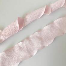 2 Yards Handmade Satin Ribbon, Wavy Edged Satin Ribbon, Solid Color Wedding Bouquet Decor Ribbon, Suitable For Handmade Bouquets, Gift Wrapping, Party Decoration, Floral Design, Gift Ribbon, Smooth Texture, Event Decor, Floral Ribbon, Wedding & Holiday Gift Wrapping, Gift Wrapping Ribbon, Handmade Ribbon Roll, Bow Ribbon, Handmade Ribbon, Elegant Ribbon, Party Favor Ribbon, Decorative Ribbon - 1pc Pink - View 5