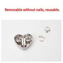 一对心形磁性浴帘挂钩 - 铝合金材质，加重设计，防漏防滑，可拆卸，适用于浴室和酒店，保护隐私 - 彩色 - 查看 7