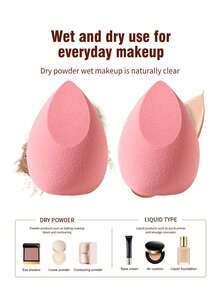 2pcs Makeup Sponges, Suitable For Cream And Powder Concealers, Loose Powder And Other Cosmetics Application - Multicolor - View 7